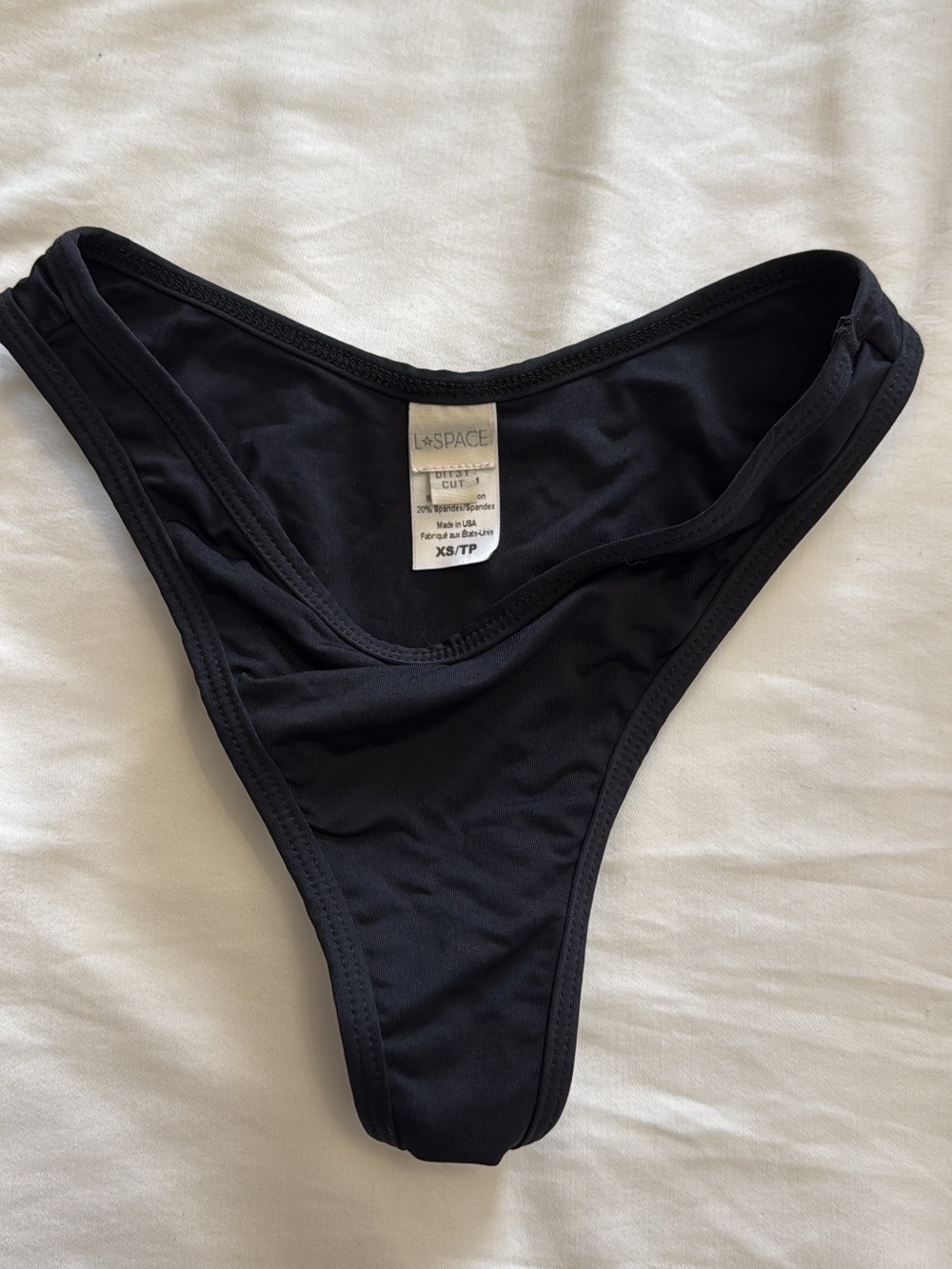 l*space Black High-Cut Bikini Bottom